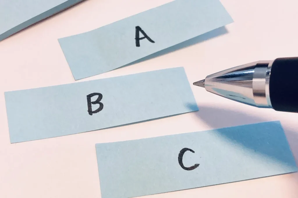 A・B・Cと3つのプランから選ぶ